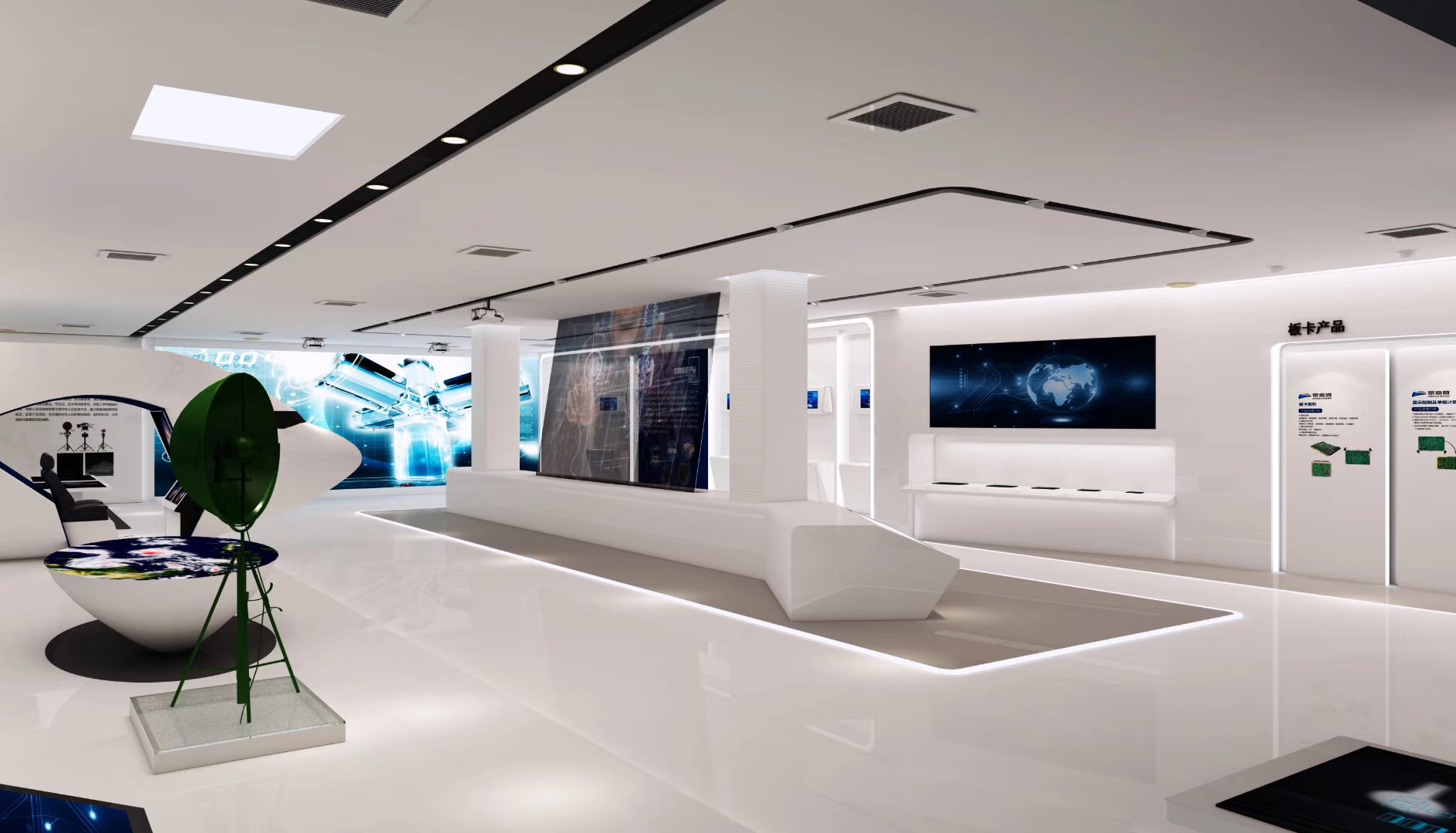 清遠展廳設計公司裝修景嘉微企業(yè)展覽館